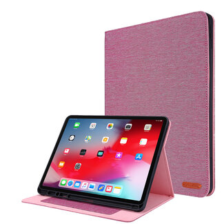 Case2go Case2go - Tablet hoes geschikt voor iPad Pro 2020 - 12.9 Inch - Book Case met Soft TPU houder - Roze