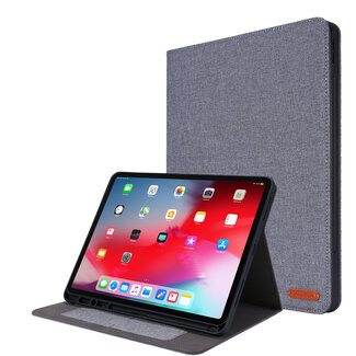 Case2go Case2go - Tablet hoes geschikt voor iPad Pro 2020 - 12.9 Inch - Book Case met Soft TPU houder - Grijs