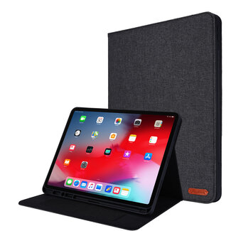 Case2go Case2go - Tablet hoes geschikt voor iPad Pro 2020 - 12.9 Inch - Book Case met Soft TPU houder - Zwart