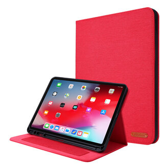 Case2go Case2go - Tablet hoes geschikt voor iPad Pro 2020 - 11 Inch - Book Case met Soft TPU houder - Rood