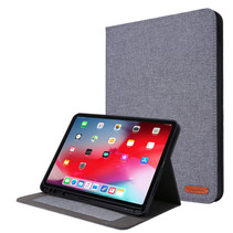 Case2go - Tablet hoes geschikt voor iPad Pro 2020 - 11 Inch - Book Case met Soft TPU houder - Grijs
