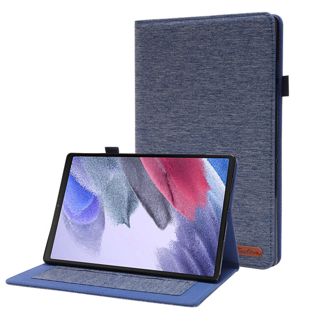 Case2go - Tablet hoes geschikt voor Samsung Galaxy Tab A8 (2022 &amp; 2021) - 10.5 Inch - Book Case met Soft TPU houder - Blauw