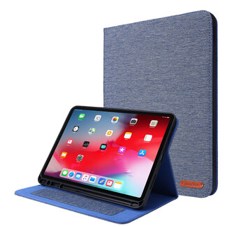 Case2go Case2go - Tablet hoes geschikt voor iPad Pro 2020 - 11 Inch - Book Case met Soft TPU houder - Blauw