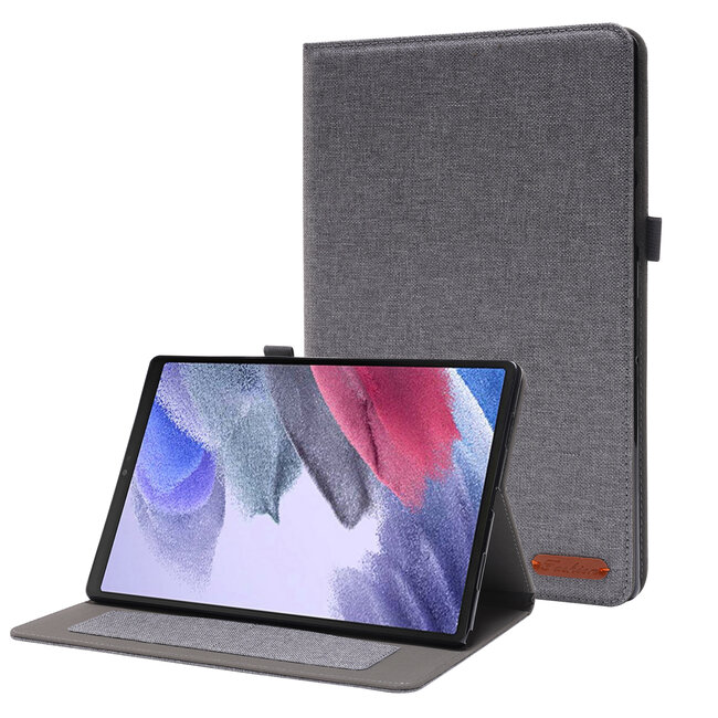 Case2go - Tablet hoes geschikt voor Samsung Galaxy Tab A8 (2022 &amp; 2021) - 10.5 Inch - Book Case met Soft TPU houder - Grijs