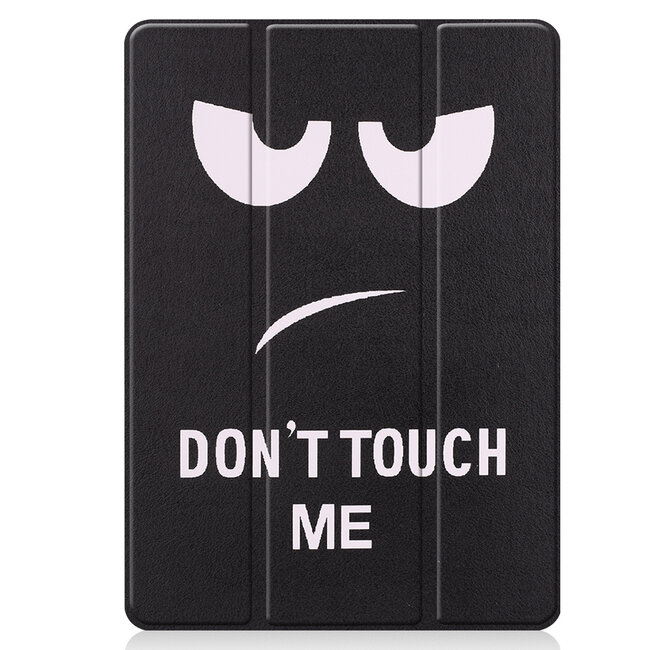 Tablet hoes geschikt voor iPad 2021 / 2020 / 2019 Hoes met Apple Pencil Houder &amp;amp; Auto Sleep/Wake functie - Tri-Fold book Case - 10.2 inch - Don't Touch Me