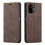 CaseMe - Hoesje geschikt voor Xiaomi Redmi Note 10 Pro - Wallet Book Case - Magneetsluiting - Donker Bruin