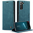 CaseMe - Hoesje geschikt voor Samsung Galaxy S22 Plus 5G - Retro Wallet Book Case - Magneetsluiting - Blauw