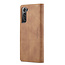 CaseMe - Hoesje geschikt voor Samsung Galaxy S22 Plus 5G - Retro Wallet Book Case - Magneetsluiting - Licht Bruin