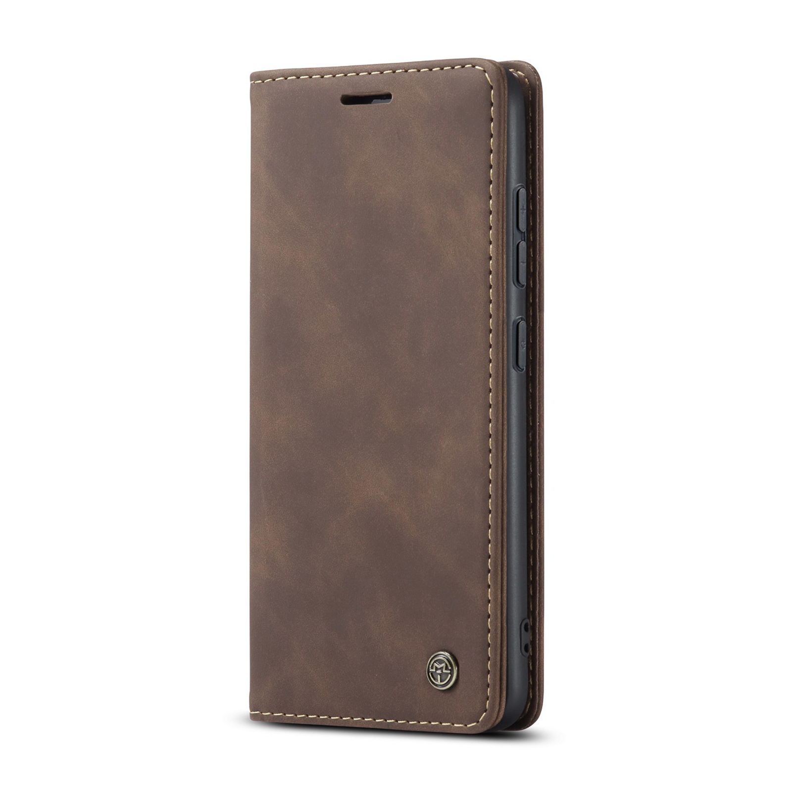 CaseMe - Hoesje geschikt voor Samsung Galaxy S22 Plus 5G - Wallet Book Case - Magneetsluiting - Donker Bruin afbeelding