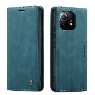 CaseMe CaseMe - Hoesje geschikt voor Xiaomi Mi 11T - Wallet Book Case - Magneetsluiting - Blauw