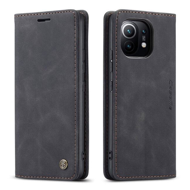 CaseMe - Hoesje geschikt voor Xiaomi Mi 11T - Wallet Book Case - Magneetsluiting - Zwart