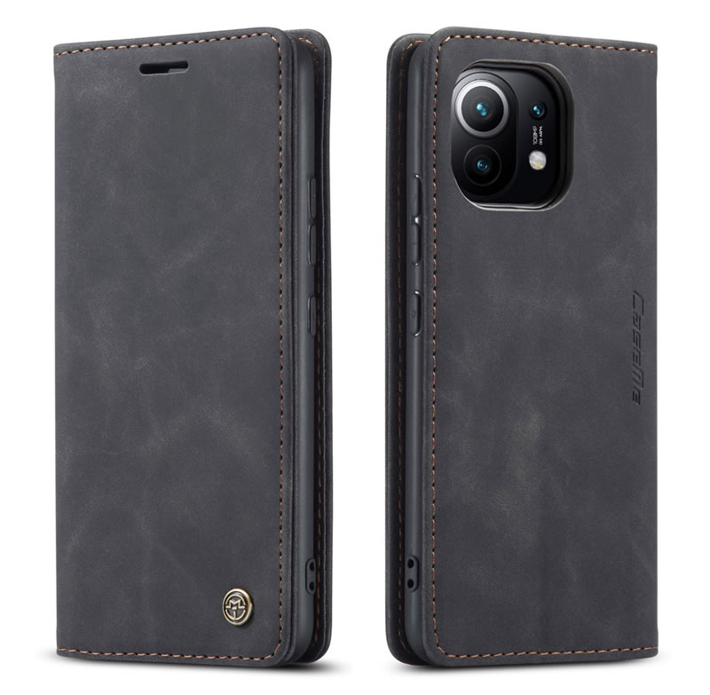 CaseMe - Hoesje geschikt voor Xiaomi Mi 11T - Wallet Book Case - Magneetsluiting - Zwart afbeelding