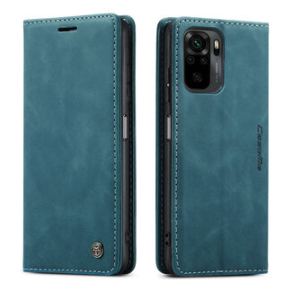 CaseMe CaseMe - Hoesje geschikt voor Xiaomi Redmi Note 10 - Wallet Book Case - Magneetsluiting - Blauw