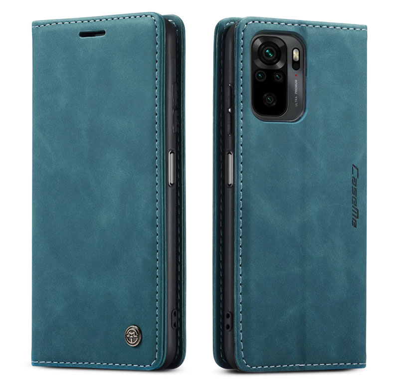 CaseMe - Hoesje geschikt voor Xiaomi Redmi Note 10 - Wallet Book Case - Magneetsluiting - Blauw afbeelding