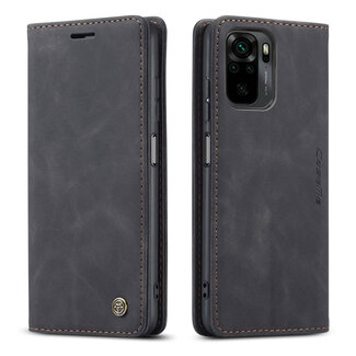 CaseMe CaseMe - Hoesje geschikt voor Xiaomi Redmi Note 10 - Wallet Book Case - Magneetsluiting - Zwart