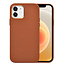 WIWU -  Telefoon Hoesje geschikt voor iPhone 13 - Calfskin Back Cover - Bruin
