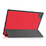 Case2go - Tablet hoes geschikt voor Samsung Galaxy Tab A8 (2022 &amp; 2021) - 10.5 inch - Flexibel TPU - Tri-Fold Book Case - Rood