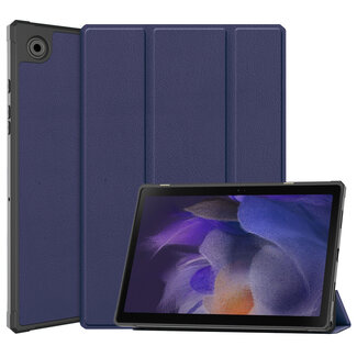 Case2go Case2go - Tablet hoes geschikt voor Samsung Galaxy Tab A8 (2022 &amp; 2021) - 10.5 inch - Flexibel TPU - Tri-Fold Book Case - Donker Blauw