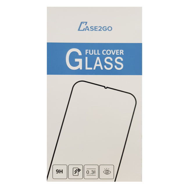 Case2go - Screenprotector geschikt voor Samsung Galaxy A33 5G - Full Cover - Screenprotector - Gehard Glas - Zwart