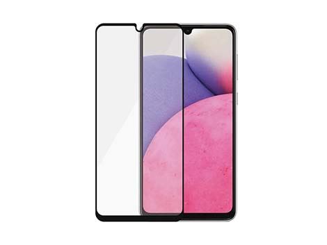 Case2go - Screenprotector geschikt voor Samsung Galaxy A33 5G - Full Cover - Screenprotector - Gehard Glas - Zwart afbeelding