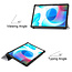 Case2go - Tablet Hoes geschikt voor Realme Pad - 10.4 inch - Tri-Fold Book Case - Auto Wake functie - Goodnight