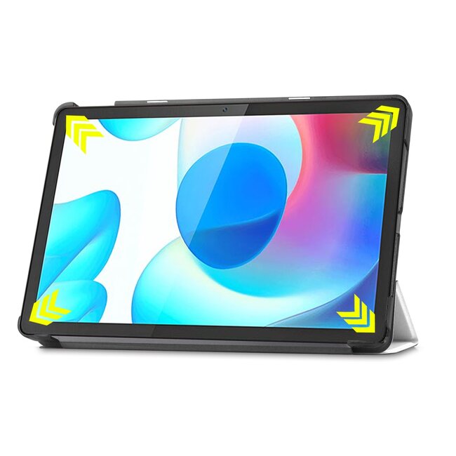 Case2go - Tablet Hoes geschikt voor Realme Pad - 10.4 inch - Tri-Fold Book Case - Auto Wake functie - Goodnight