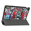 Case2go - Tablet Hoes geschikt voor Realme Pad - 10.4 inch - Tri-Fold Book Case - Auto Wake functie - Graffiti