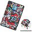 Case2go - Tablet Hoes geschikt voor Realme Pad - 10.4 inch - Tri-Fold Book Case - Auto Wake functie - Graffiti