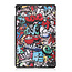 Case2go - Tablet Hoes geschikt voor Realme Pad - 10.4 inch - Tri-Fold Book Case - Auto Wake functie - Graffiti