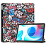 Case2go - Tablet Hoes geschikt voor Realme Pad - 10.4 inch - Tri-Fold Book Case - Auto Wake functie - Graffiti