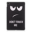 Case2go - Tablet Hoes geschikt voor Realme Pad - 10.4 inch - Tri-Fold Book Case - Auto Wake functie - Don't Touch Me