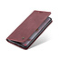 CaseMe - Hoesje geschikt voor Samsung Galaxy S22 Plus 5G - Retro Wallet Book Case - Magneetsluiting - Rood