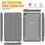 Case2go - Tablet hoes geschikt voor Samsung Galaxy Tab A 8.0 (2019) - Tri-Fold Book Case met Transparante Back Cover en Pencil Houder - Licht Blauw/Grijs