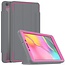 Case2go - Tablet hoes geschikt voor Samsung Galaxy Tab A 8.0 (2019) - Tri-Fold Book Case met Transparante Back Cover en Pencil Houder - Roze/Grijs