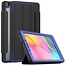 Case2go - Tablet hoes geschikt voor Samsung Galaxy Tab A 8.0 (2019) - Tri-Fold Book Case met Transparante Back Cover en Pencil Houder - Blauw/Zwart