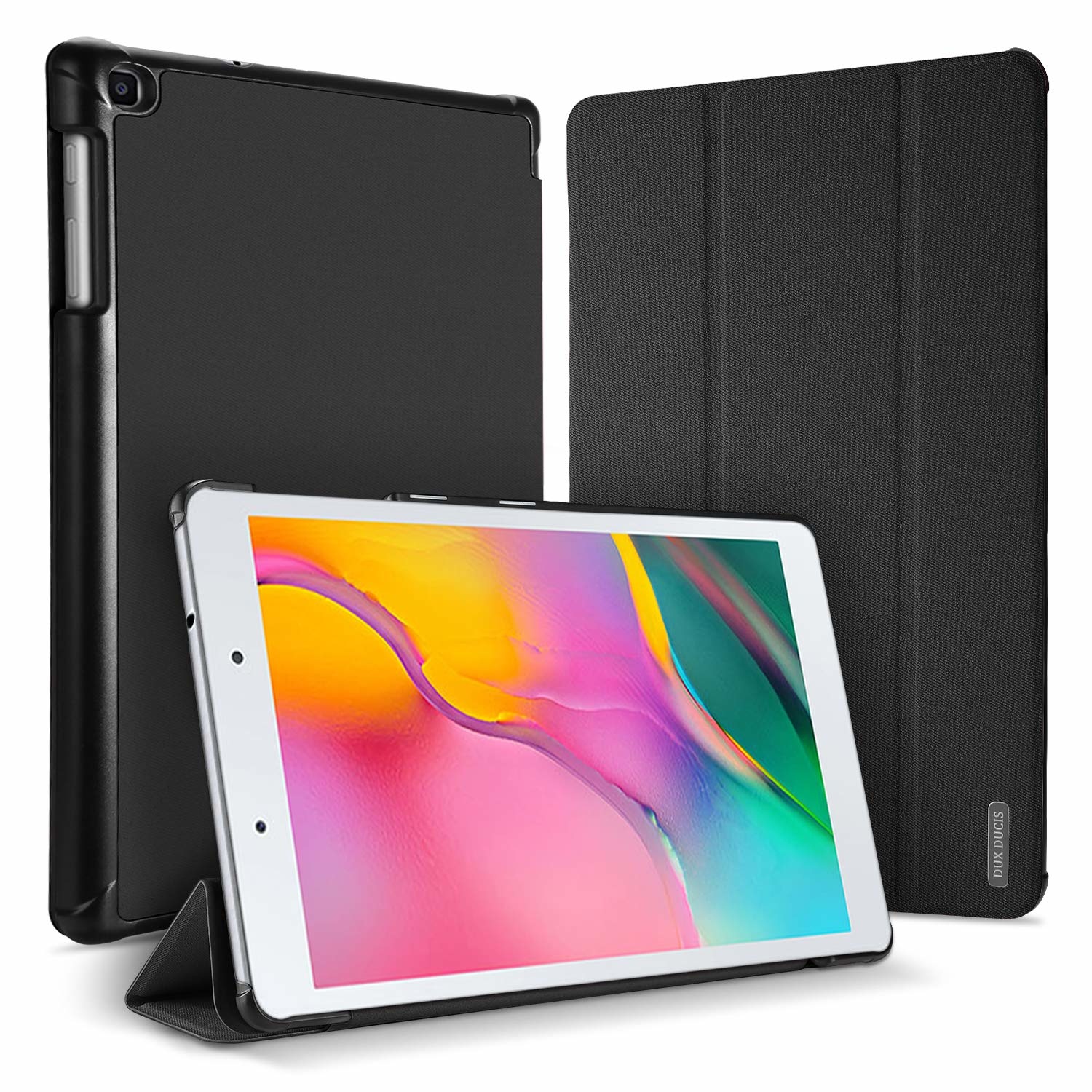 Dux Ducis - Tablet hoes geschikt voor Samsung Galaxy Tab A 8.0 (2019) - Domo Book Case - Zwart afbeelding