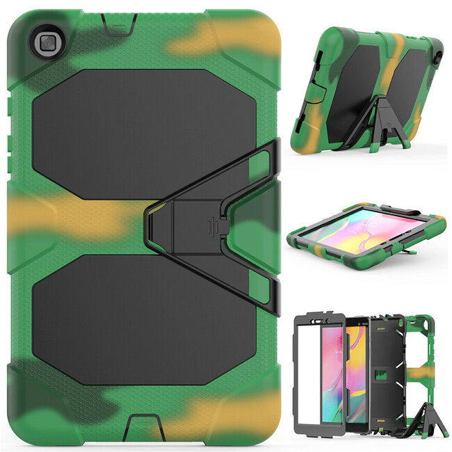 Case2go - Tablet hoes geschikt voor Samsung Galaxy Tab A 8.0 (2019) - Extreme Armor Case - Camouflage