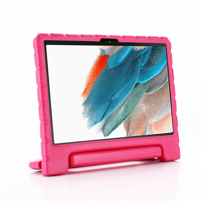 Case2go - Tablet Hoes geschikt voor Samsung Galaxy Tab A8 (2021) - 10.5 Inch - Schokbestendige case met handvat - Magenta