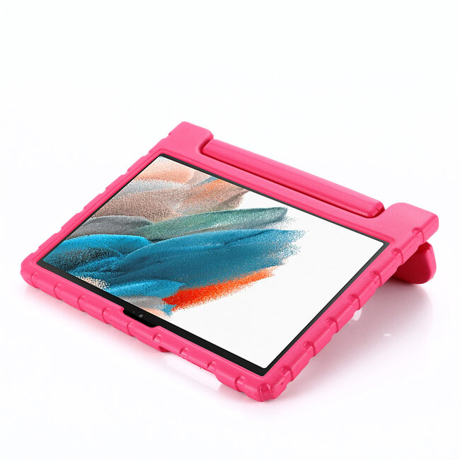 Case2go - Tablet Hoes geschikt voor Samsung Galaxy Tab A8 (2021) - 10.5 Inch - Schokbestendige case met handvat - Magenta