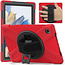 Case2go - Tablet Hoes geschikt voor Samsung Galaxy Tab A8 (2022 &amp; 2021) - 10.5 Inch - Hand Strap Armor Case - Rood