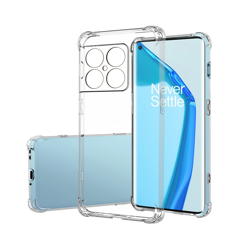 Telefoonhoesje geschikt voor OnePlus 10 Pro - Clear Soft Case - Siliconen Back Cover - Shock Proof TPU - Transparant afbeelding