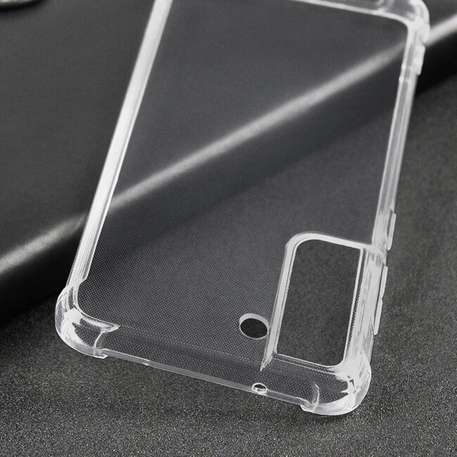 Telefoonhoesje geschikt voor Samsung Galaxy S21 FE - Clear Soft Case - Siliconen Back Cover - Shock Proof TPU - Transparant