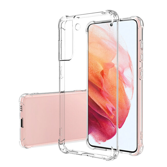 Telefoonhoesje geschikt voor Samsung Galaxy S21 FE - Clear Soft Case - Siliconen Back Cover - Shock Proof TPU - Transparant