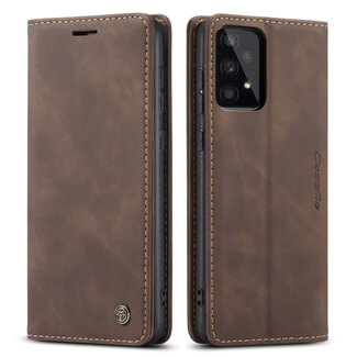 CaseMe CaseMe - Hoesje geschikt voor Samsung Galaxy A53 5G - Wallet Book Case - Magneetsluiting - Donker Bruin