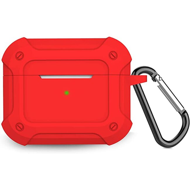 Case2go - Hoesje geschikt voor Apple Airpods Pro - Rood