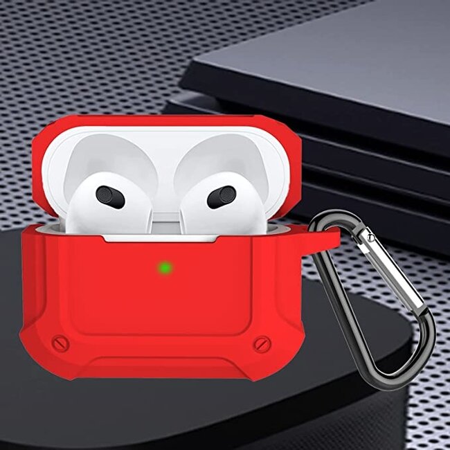 Case2go - Hoesje geschikt voor Apple Airpods Pro - Rood