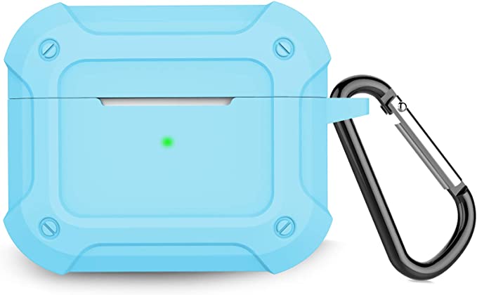 Case2go - Hoesje geschikt voor Apple Airpods Pro - Licht Blauw afbeelding