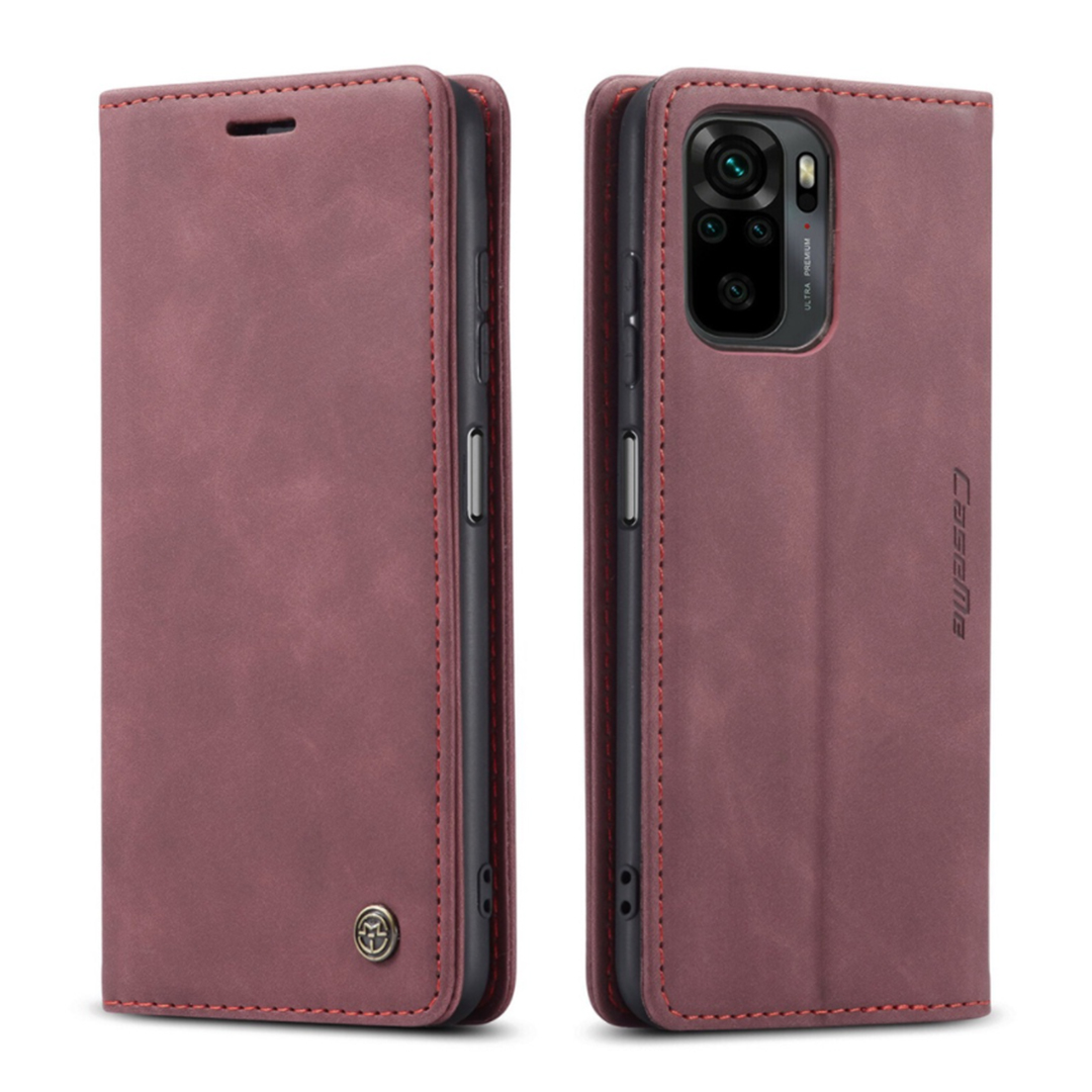 CaseMe - Hoesje geschikt voor Xiaomi K40 - Wallet Book Case - Magneetsluiting - Rood afbeelding