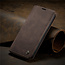 CaseMe - Hoesje geschikt voor Xiaomi K40 - Wallet Book Case - Magneetsluiting - Donker Bruin