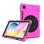 Case2go - Tablet Hoes geschikt voor Samsung Galaxy Tab S8 (2022) - Hand Strap Armor Case Met Pencil Houder - Magenta